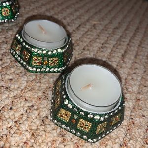 4 Moroccan Tea light candles